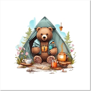 Camping Bear #4 Posters and Art